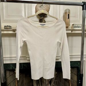 Women’s H&M long sleeve top in cream; Size XS